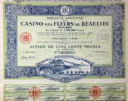 SA du Casino des Fleurs de Beaulieu-sur-Mer, Nice - 1928