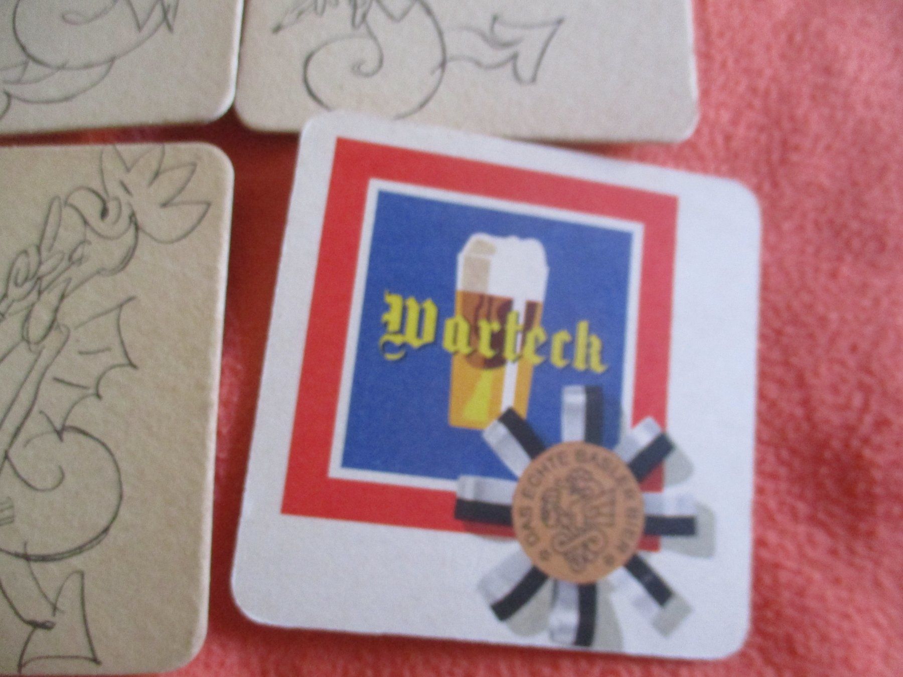 Warteck Dessous de verre: Bierdeckel Warteck Basel, Basilisk – D'occasion à Birsfelden par alles-muss-raus 1