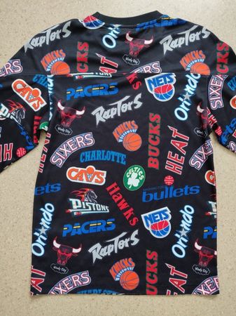 Mitchell & Ness NBA Print Langarmshirt Schwarz Grösse M/L