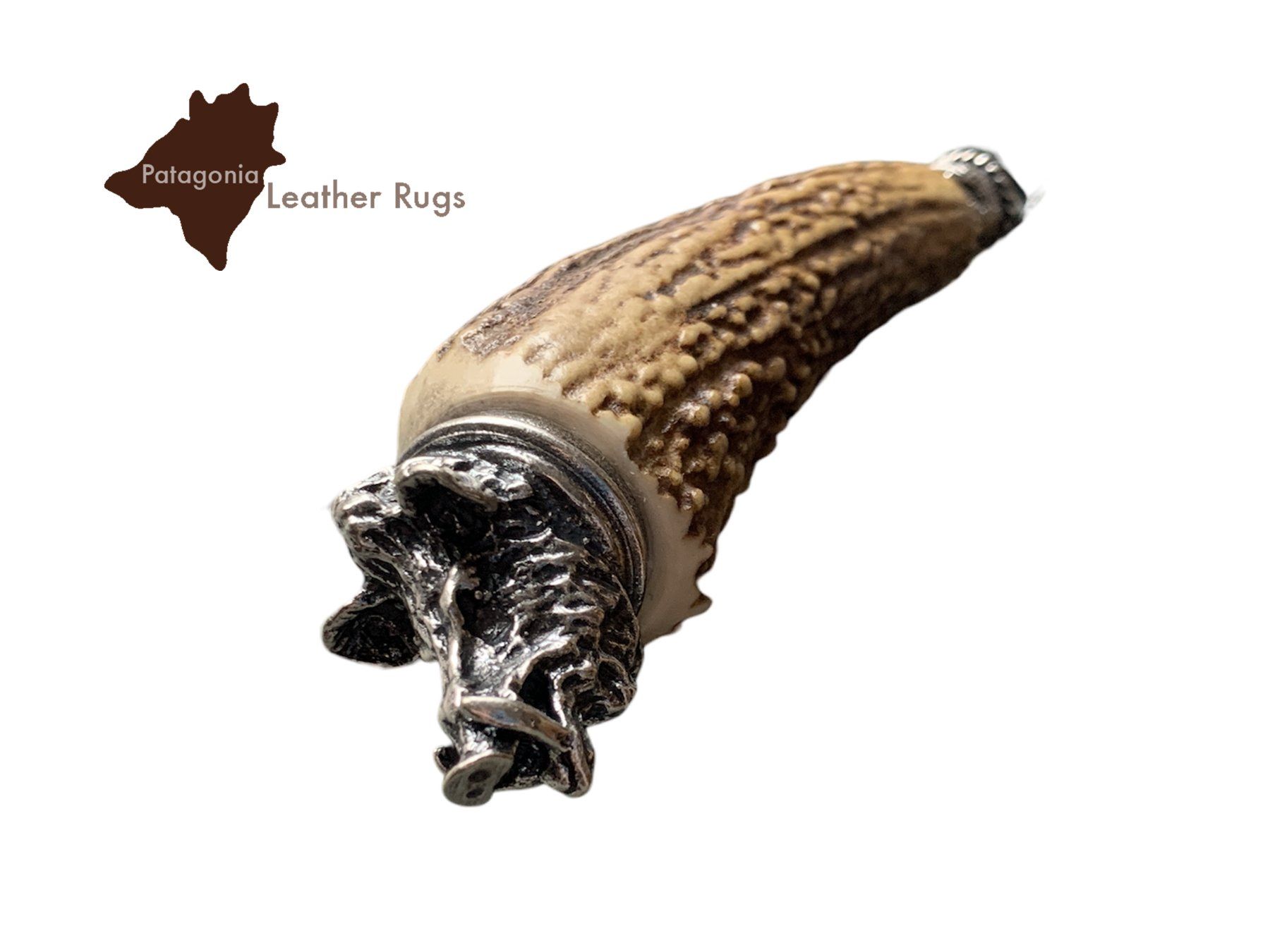 Zubehör: Messer mit Griff aus echtem Hirschhorn und Lederscheide – Neu und originalverpackt aus Arbedo von patagonialeatherrugs 1