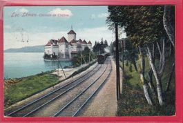 LAC LÉMAN, CHATEAU DE CHILLON, 4.1.1919 (DAMPFZUG)