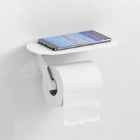 NEU: hansgrohe WallStoris Papierrollenhalter + Ablage, weiss