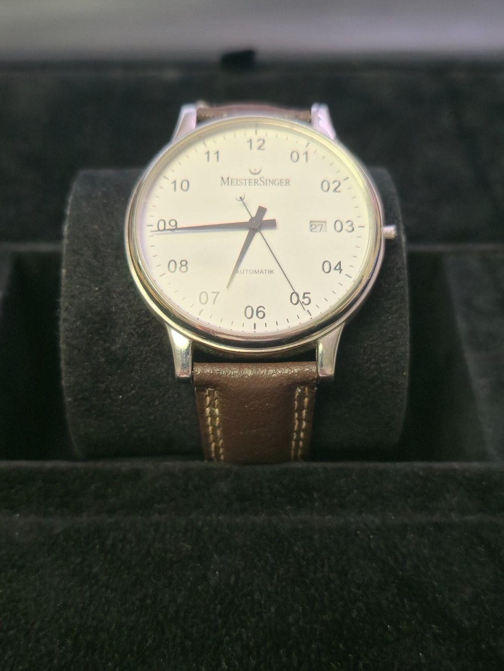 MeisterSinger Orologi: Meister Singer Scrypto Automatik läuft, Krone fehlt – Usato da Dietlikon venduto da sop_qr7v 1