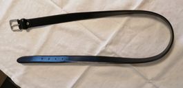 Eleganter Herrengürtel- Echtleder-schwarz 115 cm kürzbar
