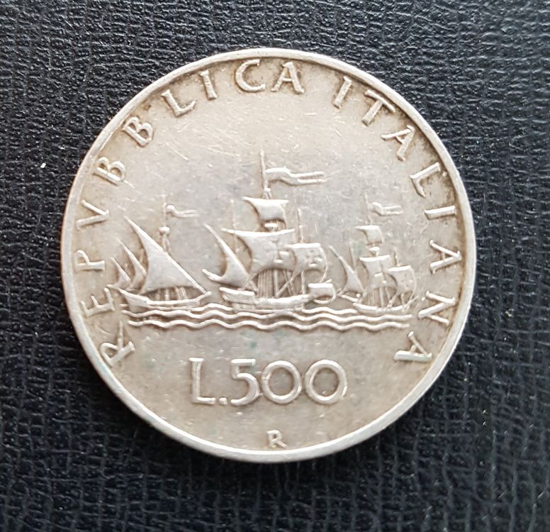Bague Pièce De Monnaie 500 Lires Italie En Argent - Anneau Unique, Neuf Avec étiquettes