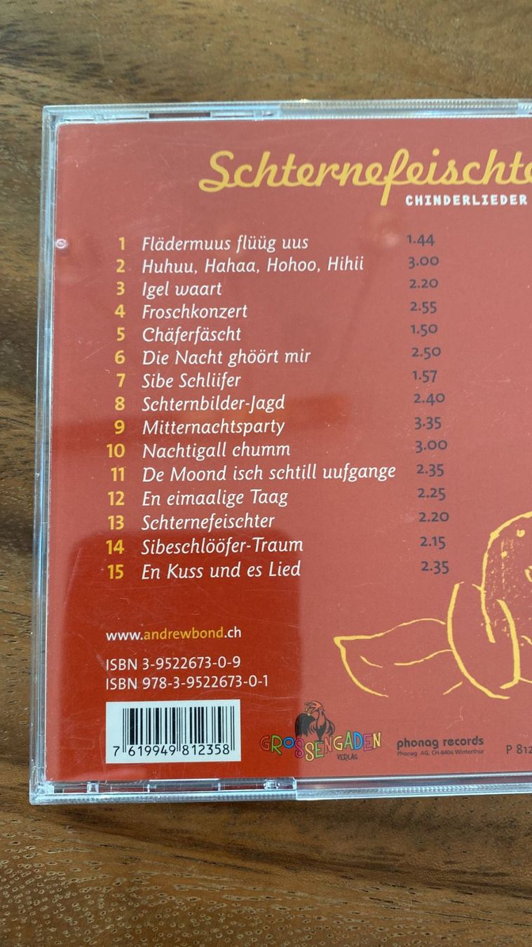 CDs: Andrew Bond - Schternfeischter - Kinder Lieder – Gebraucht aus Dagmersellen von Arcticsnow2017 5