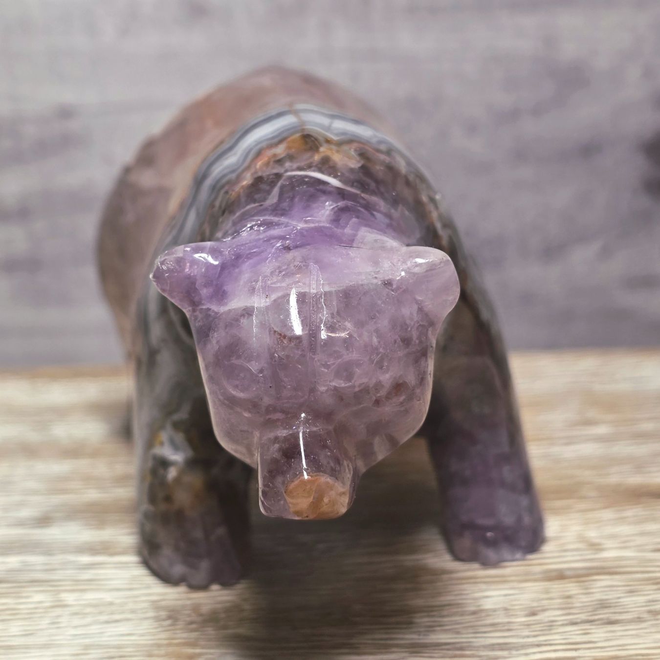 Minerali & Pietre curative: Amethyst-Achat Eisbär 555g – Nuovo e nell'imballaggio originale da Matzingen venduto da Shay_Crystalz 1