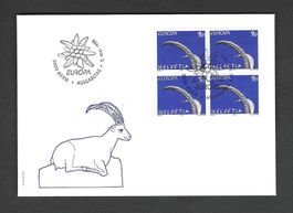 CH FDC Viererblock 1999