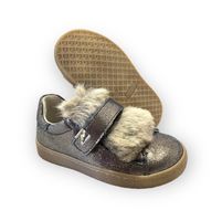 Stylische Sneaker, Kunstfell & Metallic-Look Gr.33, ISL 21cm