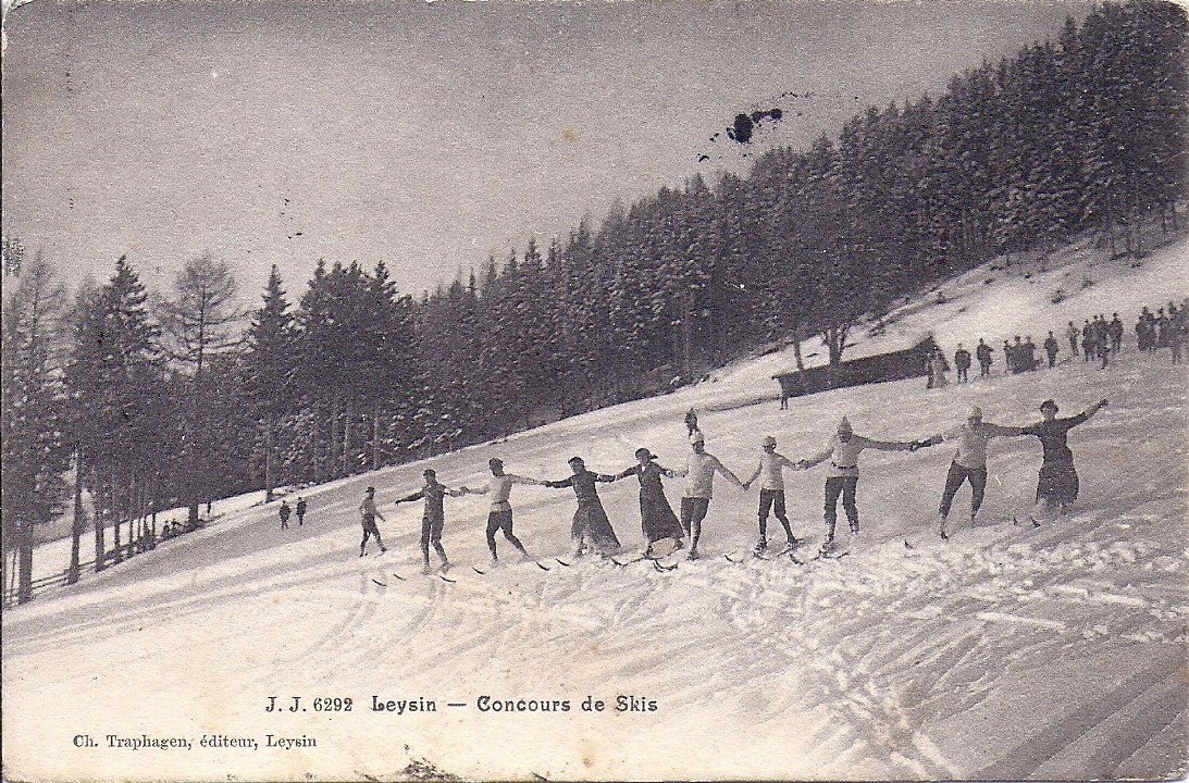 Cartoline postali: LEYSIN, concours de ski – Usato da Les Verrières venduto da Scampi0