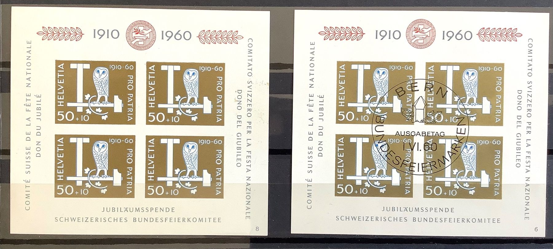 Tutti i francobolli: 1960 Pro Patria Block - ET + Postfrisch – Nuovo (secondo la descrizione) da Liestal venduto da Pep3