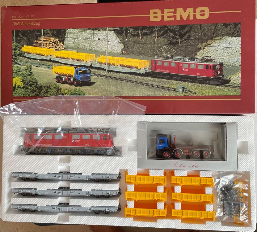 Bemo RhB-Aushubzug, Ge6/6 II (analog)mit 3 Wagen | Kaufen Auf Ricardo