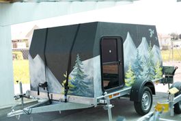 Mini Camping Aufbau mit Anhänger →Ohne Anhängerprüfung!