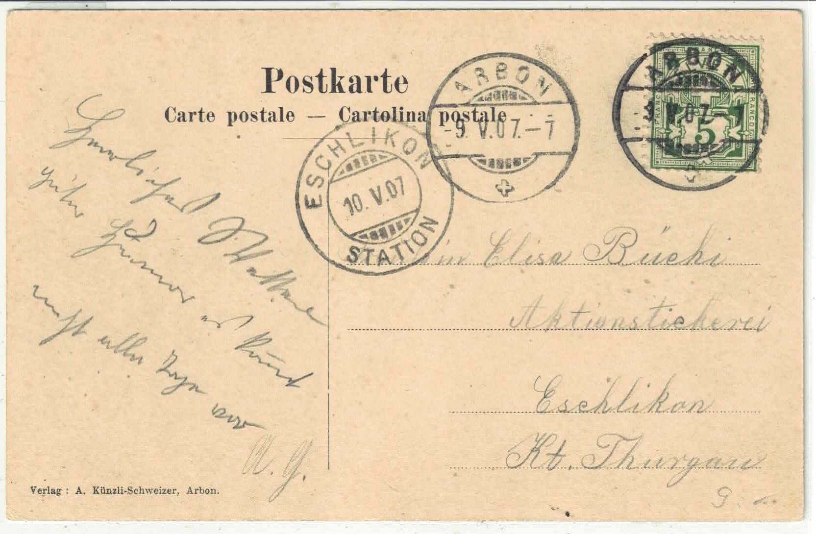 Cartes postales: Arbon - Post-Areal - coloriert – D'occasion à Ettingen par Kartenplanet 1