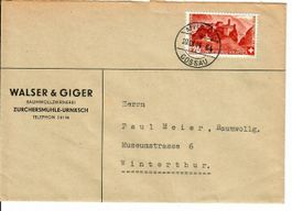 Brief, Zürchersmühle - Urnäsch 1944