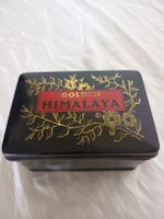 Blechdose Golden Himalaya schwarz goldfarben gebraucht