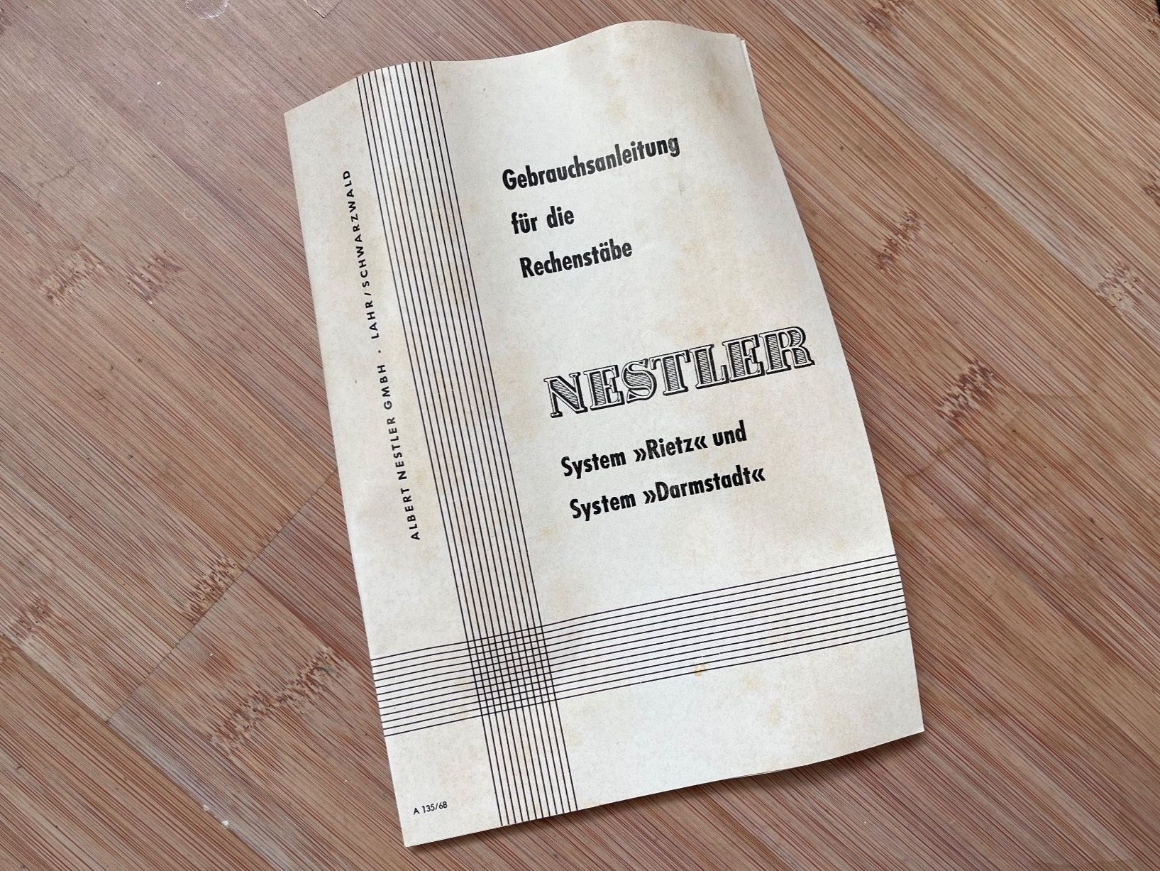 Taschenrechner: Rechenschieber NESTLER No 0210 – Gebraucht aus Zollikofen von  2