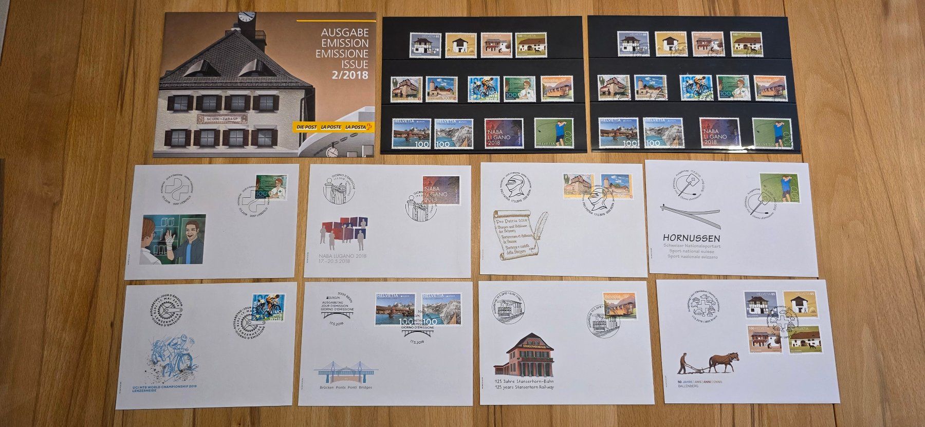 Tutti i francobolli: CH-Briefmarken Jahresausgabe 2018 – Nuovo (secondo la descrizione) da Wettswil venduto da Schnuebe 2