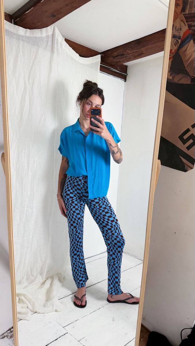 Hosen: Paloma Wool pants checkered blue size S – Gebraucht aus Knonau von Grapesvintage