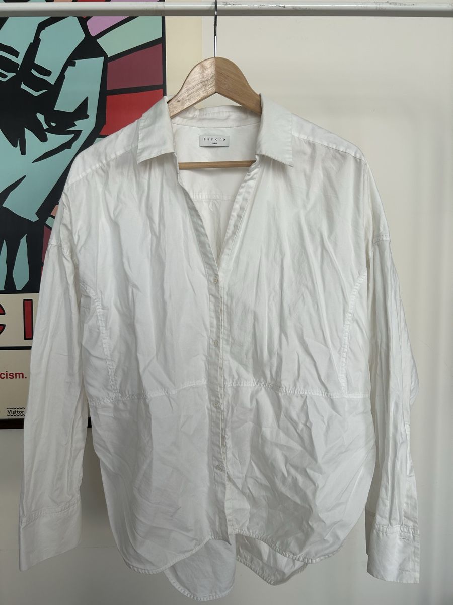 Sandro Blusen: Sandro Paris white shirt size 3 – Gebraucht aus Zürich von fan_z5fl