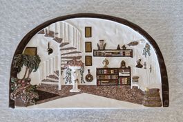 Wandbild Hübsches vintage „Interieur“ Gips-Relief G.Maraston