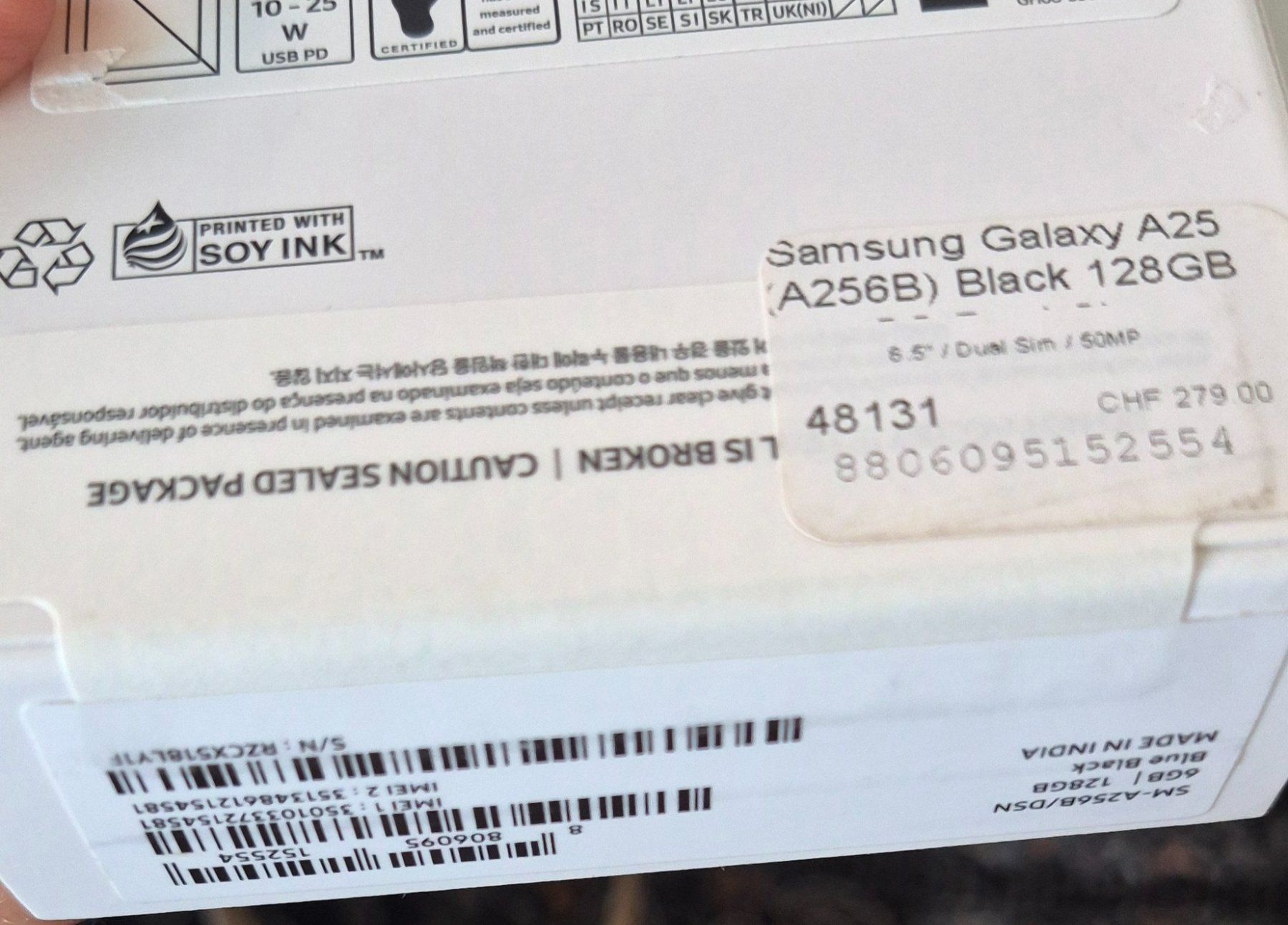 Samsung Telefoni cellulari / Smartphones: Samsung Galaxy A25 Black 128GB – Nuovo e nell'imballaggio originale da Geroldswil venduto da auratel 2