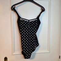 LASCANA Badeanzug Schwarz Weiss Gr. XS mit Cups