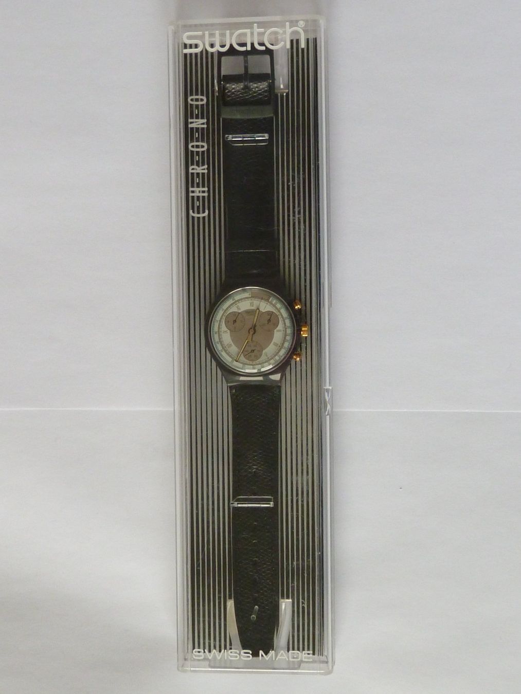 Swatch Orologi: Swatch Chrono schwarz neu – Nuovo e nell'imballaggio originale da Adliswil venduto da Teddy63
