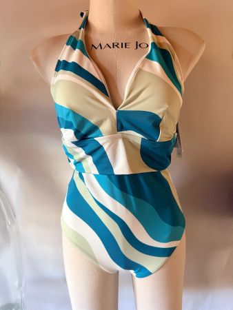 TRIUMPH, Badekleid SUMMER Mix & Match, Grösse 42E, Grün/Weis