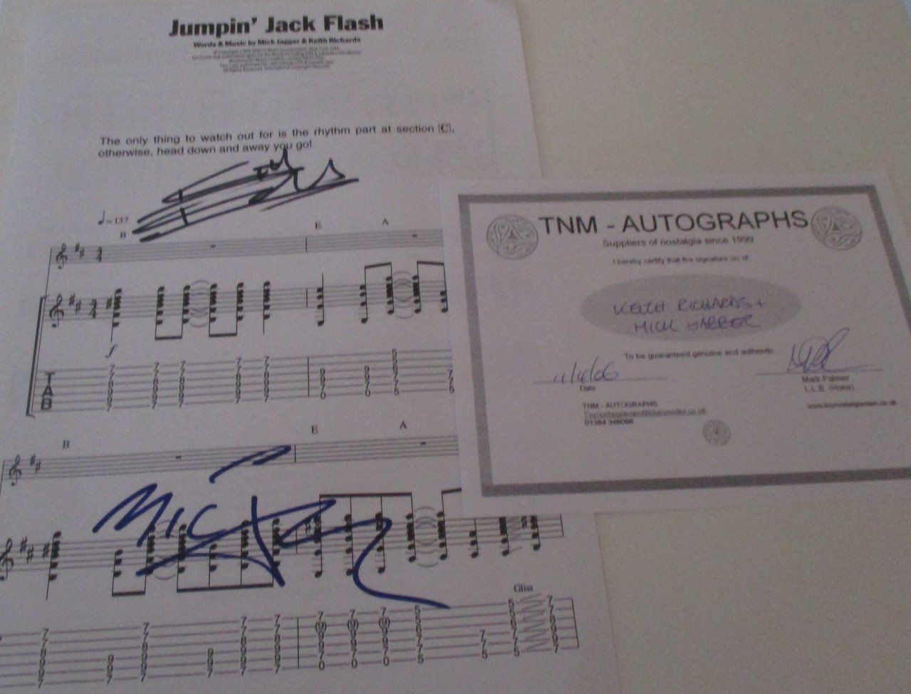 Autographes: Rolling Stones Jumping Jack Flash Handsigniert – Neuf (Voir description) à Seuzach par PaoloNutini 1