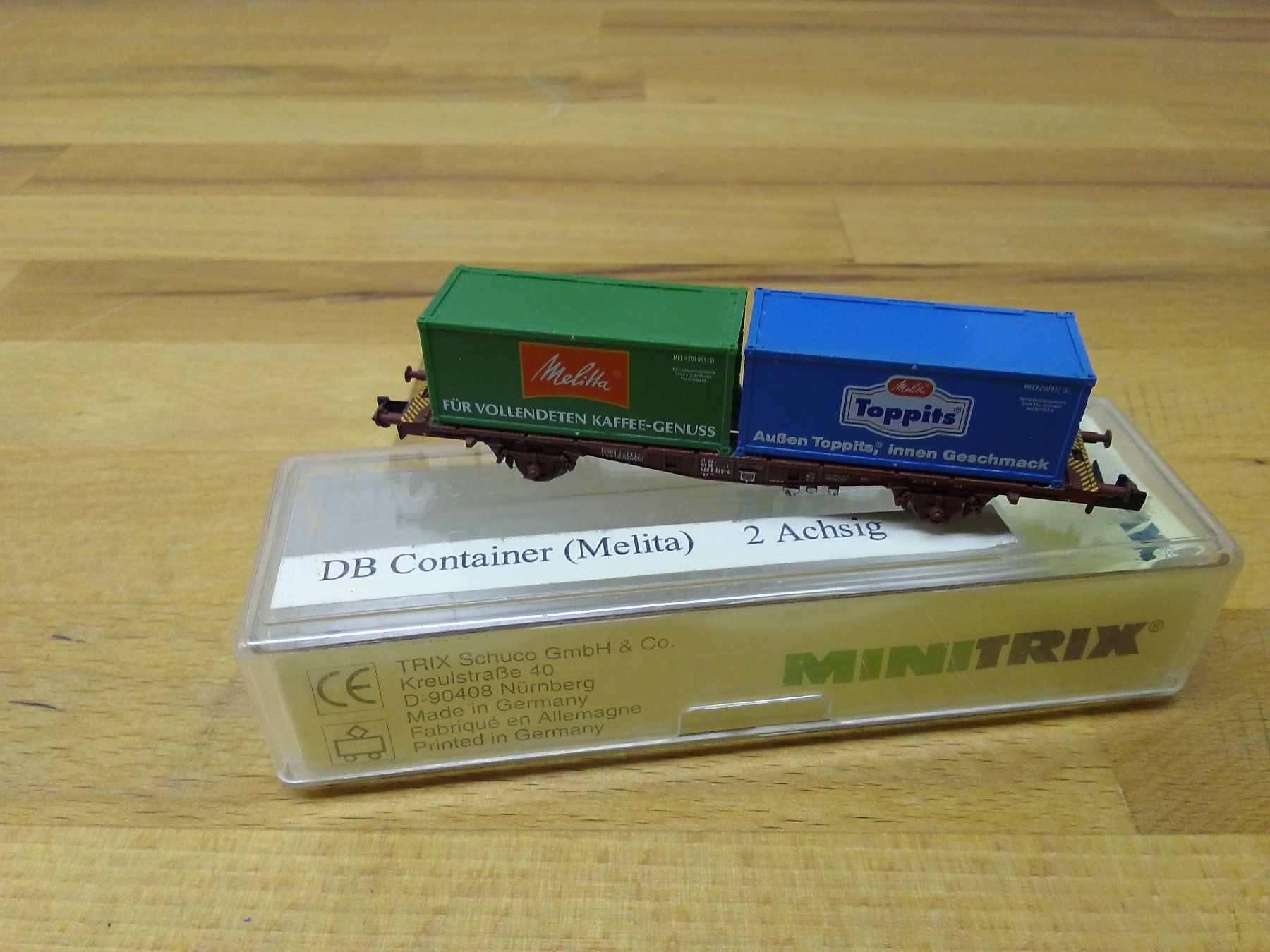 Trix Modellini di ferrovie: Güterwagen "Container Melita" – Usato da Zollikofen venduto da Noak 1