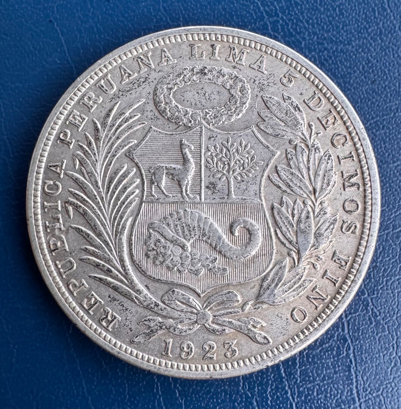 Tutti le monete: Peru Silbermünze "Un Sol" 1923 – Usato da Ebikon venduto da Dmasterx 1
