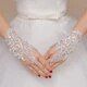 Stulpen aus Spitze in Weiss Hochzeit Party Handschuhe