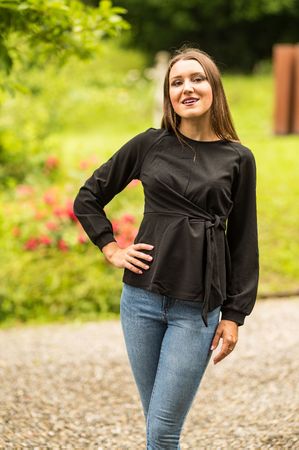 Damen Bluse Schwarz Gr. S – elegant & vielseitig