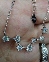 Collier argent avec diamants de moissanite 0,92 ct certifié