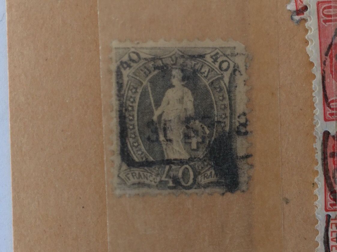 Alle Briefmarken: Diverse antike Briefmarken Schweiz um 1908 – Gebraucht aus Adligenswil von Treegarden 2
