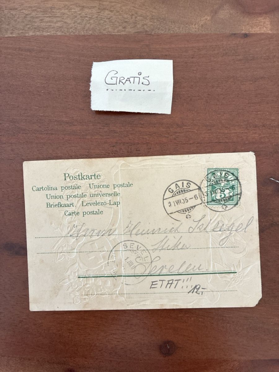 Cartoline postali: 10 Ansichtskarten Schweiz von Gais AP.  A – Usato da Oftringen venduto da Cla.vD.74 5