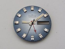 AS 5008, FORTIS Alarm Zifferblatt mit Zeiger. NOS Swiss Made