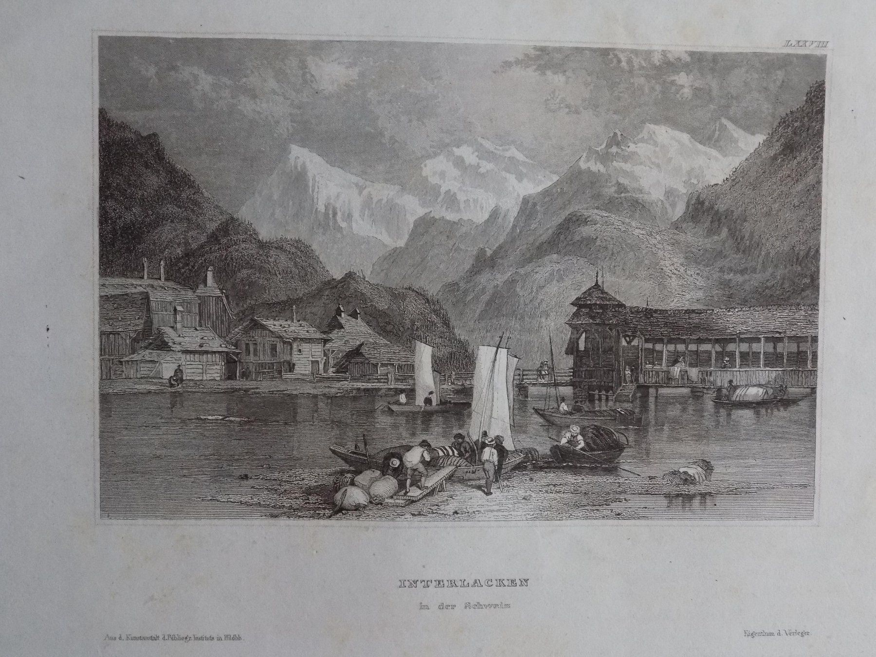 Gravures: Interlaken Stahlstich – D'occasion à Risch par Antikfee 6