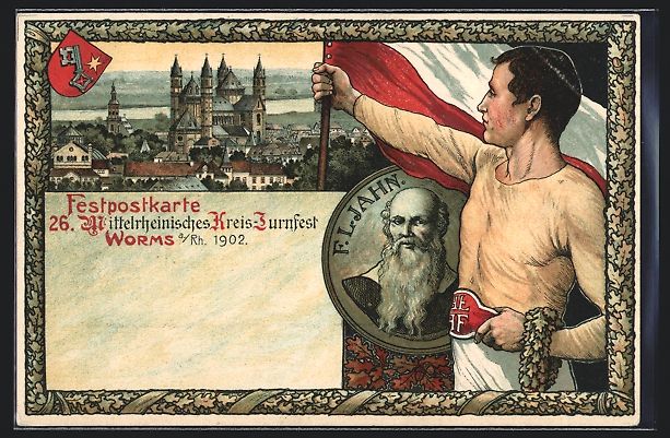 Ansichtskarten: Litho Worms, 26. Mittelrheinisches Kreis – Gebraucht aus Berlin von bartko-reher