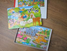 Goki Puzzle, Puzzleset Tiere 3x 24-teilig 3+