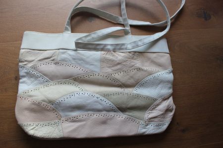 Vintage Patchwork-Tasche aus Leder, Handtasche