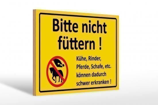 Insegne: Blechschild-BITTE NICHT FÜTTERN-gelb – Nuovo e nell'imballaggio originale da Rupperswil venduto da big-one-sale 1