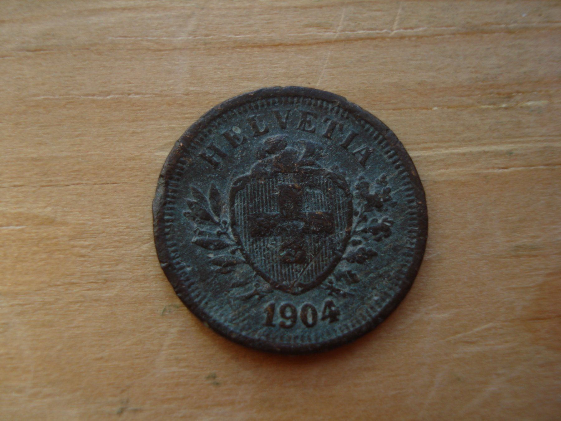 Alle Münzen: (Z2) 1 Rappen 1904 – Gebraucht aus Erlach von Net-Coins