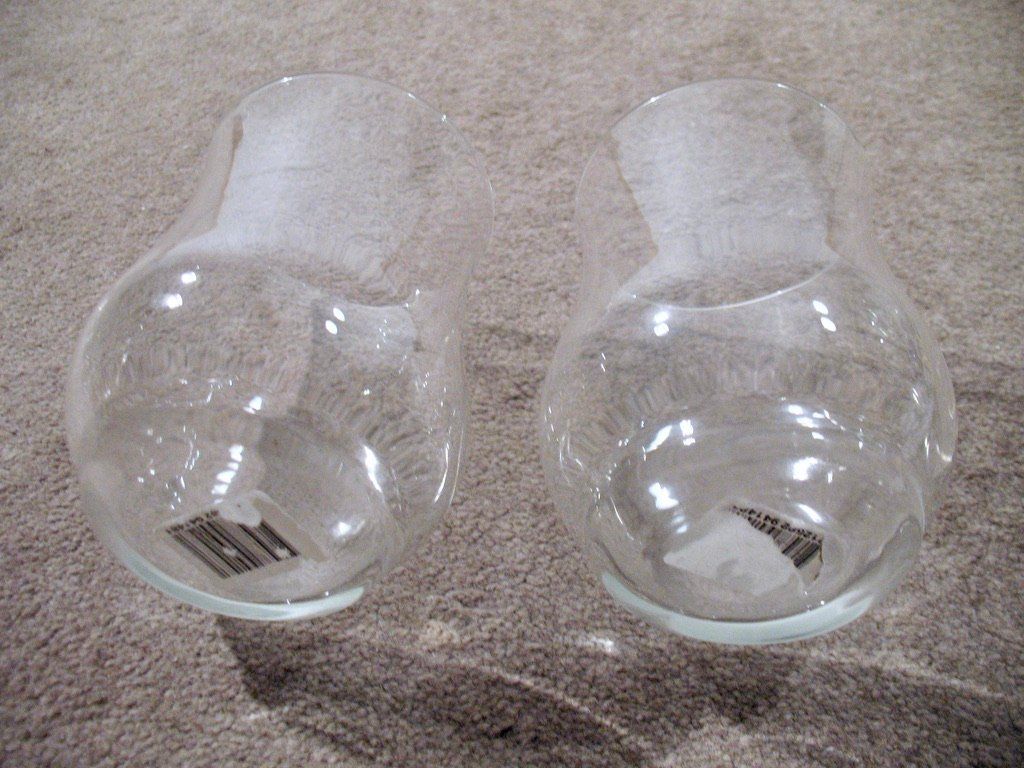 Kerzenständer: 2x Windlicht Glas plus Teelicht Kerze Silber gross – Neu (gemäss Beschreibung) aus Wil ZH von Arbolero