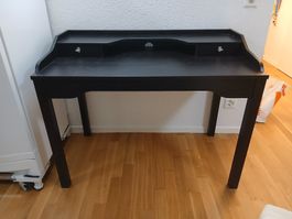 Writing Desk Black with Two Drawers 110x63cm Used Condition