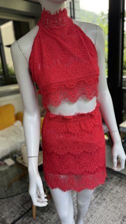 Marisa Cela Set aus Neckholder-Top und Minirock|Gr.M|