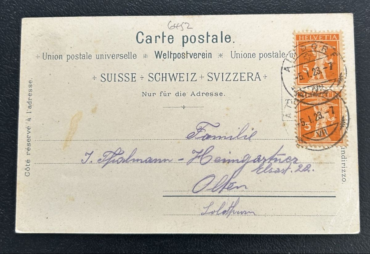 Cartoline postali: Gruss vom Vierwaldstättersee Schlumpf Litho  – Usato da Horw venduto da Tellbub 1
