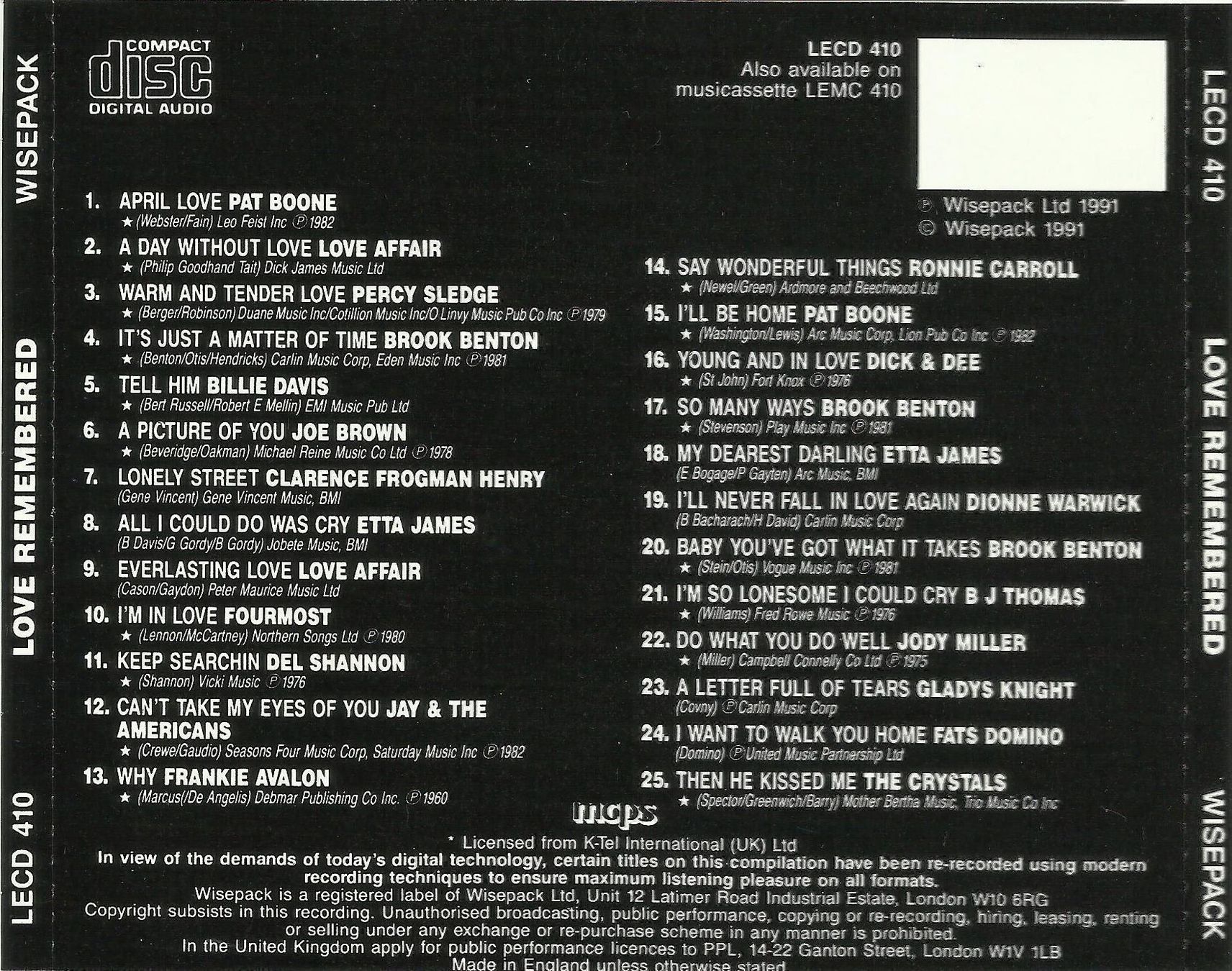 CDs: Rock Era CD Love Remembered – Gebraucht aus St. Margarethen TG von ursk10 1
