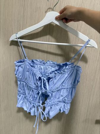 Zara Cute Summer Blue Crop Top